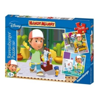 Puzzle,3x49#, Handy Manny 49 darabos puzzle (3 db) Játék