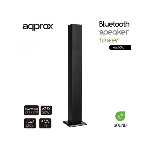 APPROX Hangfal - Bluetooth Speaker torony  (BT, 2.1 Stereo Speakers, 3.5mm Audio Jack, 1m magas) Otthon