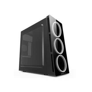 Rampage Számítógépház - X-Core (fekete; üveg ablakos; ATX; alsó táp; 3x120mm; 1xUSB3.0 + 2xUSB2.0) PC