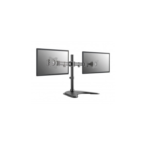 MOUNT-WALL Equip Monitor konzol - 650118 (13"-27", 2 monitor, dönthető, forgatható, állítható magasság Max.: 8kg, acél, TV