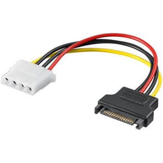 Vez Átalakító - 93634 (SATA 15 tűs - Molex 4 tűs, apa/anya, 0,12m) PC