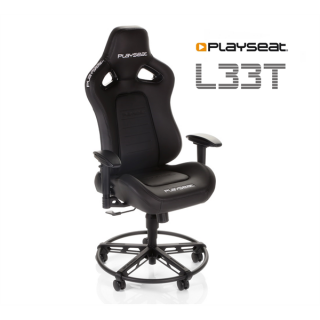 Playseat® Gamer szék - L33T BLACK (állítható magasság, állítható karfa, lábtartó, fekete) PC