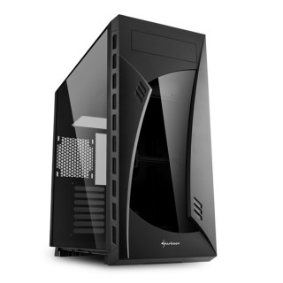 Sharkoon Számítógépház - Night Shark Lite (fekete; alsó táp; ATX,mATX; mITX; 2xUSB3.0+2xUSB2.0; I/O) PC