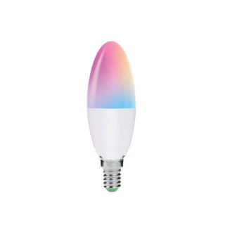 Woox Smart Home Okos Izzó - R5076 (E14, 4,5 Watt, 350 Lumen, 2700K, RGB, Wi-Fi, távoli elérés) Otthon