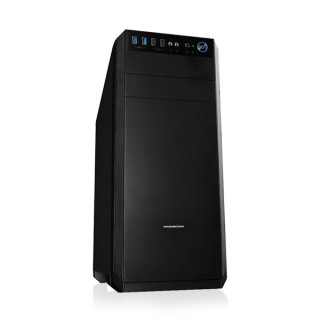 ModeCom Számítógépház - Oberon Pro Silent (ATX, mATX; ITX; 2xUSB3,0; 2xUSB2.0, HD Audio; porszuro, fekete) PC