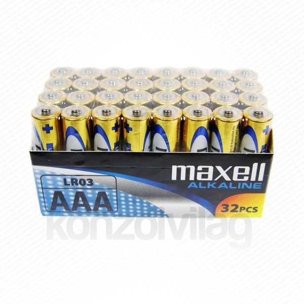 Maxell alkáli ceruza elem (AAA) 32db/csomag PC