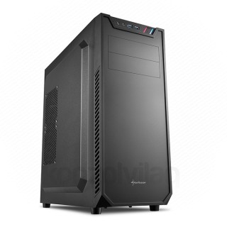 Sharkoon Számítógépház - VS7 (fekete; alsó táp; ATX,mATX; mITX; 2xUSB3.0; I/O; 2x120mm ventillátor) PC