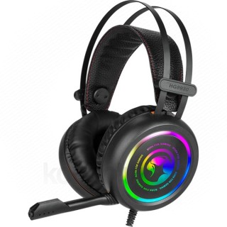 Marvo Fejhallgató - HG8930 (PS4/XBOXONE/PC, mikrofon, 3.5mm jack+USB, hangerősz., nagy-párnás, 2,2m kábel, fekete, RGB) PC