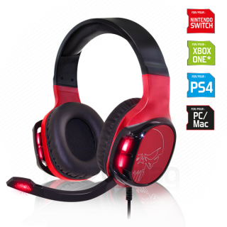 Spirit of Gamer Fejhallgató - ELITE-H60 Red (MultiPlatform, 2.0, mikrofon, Jack, hangerőszabályzó, nagy-párnás, piros) PC