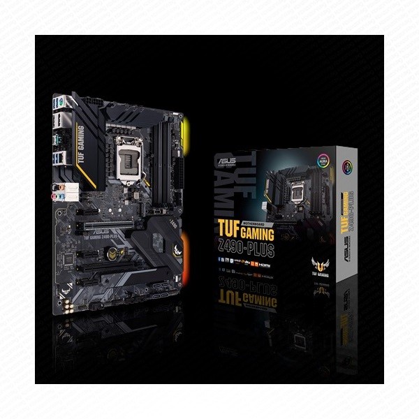 Asus Alaplap - Intel TUF GAMING Z490-PLUS s1200 (Z490, 4xDDR4 4800MHz, 6xSATA3, 2xM.2, RAID, 2xUSB2.0, 8xUSB3.2) PC