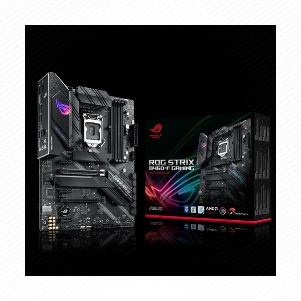 Asus Alaplap - Intel ROG STRIX B460-F GAMING s1200 (B460, 4xDDR4 2933MHz, 6xSATA3, RAID, 2x M.2, 5xUSB2.0, 9xUSB3.2) PC