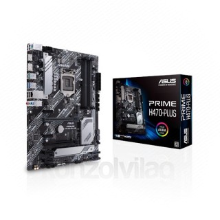 Asus Alaplap - Intel PRIME H470-PLUS s1200 (H470, 4xDDR4 2933MHz, 6xSATA3, 2x M.2, RAID, 7xUSB2.0, 8xUSB3.2) PC