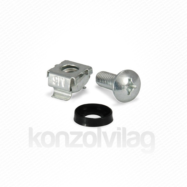 Equip Rack Kiegészítő - 922492 (Rack csavar készlet (kosaras anya + csavar), M6) 20db/csomag PC