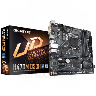 Gigabyte Alaplap - Intel H470M DS3H s1200 (H470, 4xDDR4 2933MHz, 1xGBE LAN, 6xSATA3, 2xM.2, RAID, 6xUSB2.0, 6xUSB3.2) PC