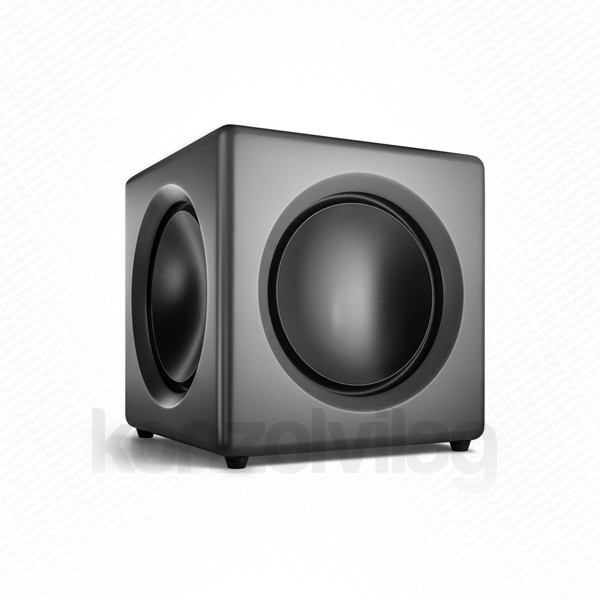 WaveMaster Aktív mélynyomó - FUSION Gray (125W RMS, RCA, Szürke) PC