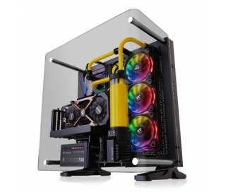 Thermaltake Core P3 Tempered Glass Curved Edition táp nélküli ATX számítógépház fekete PC