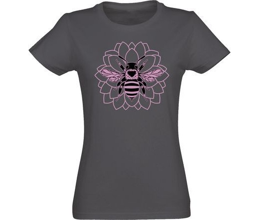 Hoodie Days Gone Girlie Shirt "Bee" Charcoal, S GE6423S Ajándéktárgyak