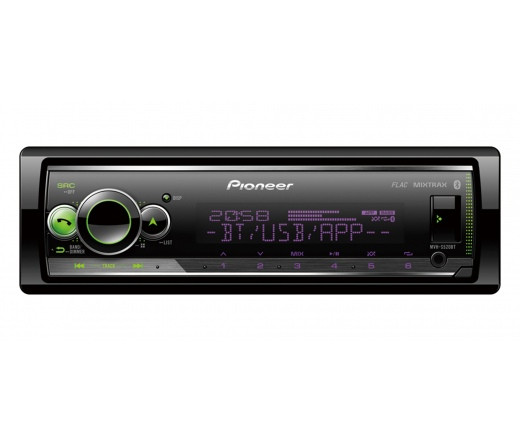 Pioneer MVH-S520BT 1-DIN Car Receiver with Bluetooth (Multi Colour) PC