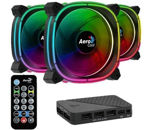 AeroCool Astro 12 ARGB 120mm [3-Pack, Remote control] PC