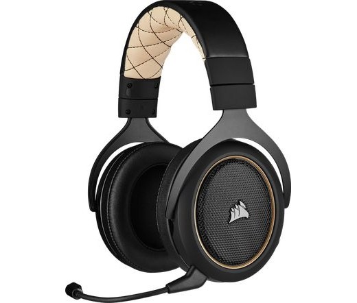 Corsair HS70 PRO WIRELESS Headset Fejpánt Fekete, Krém Bluetooth PC