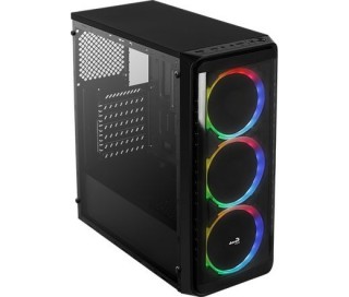 HÁZ AEROCOOL SI-5200 RGB ATX  Black Akril üveg PC