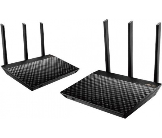 NET ASUS RT-AC66U B1 Dual Band AC1750 router 2 Pack PC