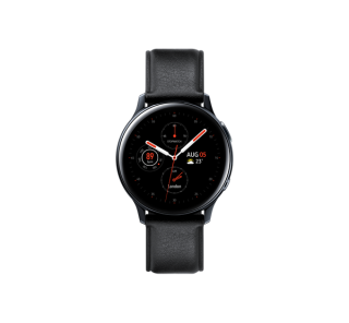 Samsung R830 Galaxy Watch Active 2 okosóra, 40mm, rozsdamentes acél, fekete Mobil