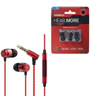 SOUNDMAGIC E50C - In-Ear fülhallgató headset + Comply T-400 ASST - Piros Mobil