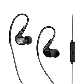 MEE AUDIO X1 -Sport fülhallgató mikrofonnal és távirányítóval IPX5 vízvédettséggel - Fekete-szürke PC