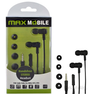 Max Mobile HANDSFREE KV-1959M 3,5mm fekete fülhallgató PC