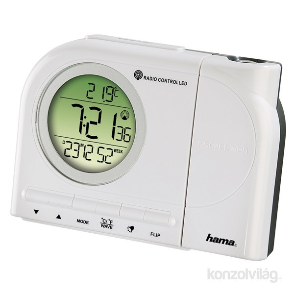 Hama 104952 RCR 110 rádió vezérelt projektoros ébresztő óra Audio