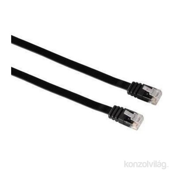 Hama 39609 CAT5E 10m lapos fekete patch kábel PC