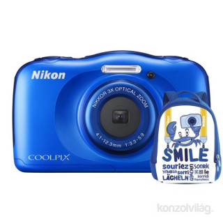 Nikon Coolpix W100 Kék digitális fényképezőgép hátizsák kit Fényképezőgépek, kamerák