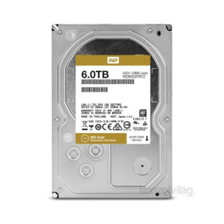 Western Digital 3,5" 6000GB belső SATAIII 7200RPM 128MB Gold WD6002FRYZ winchester PC