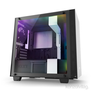 NZXT H400I Smart Fehér-Fekete (Táp nélküli) ablakos mATX ház PC