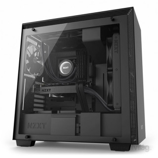 NZXT H700 Fekete (Táp nélküli) ablakos ATX ház PC