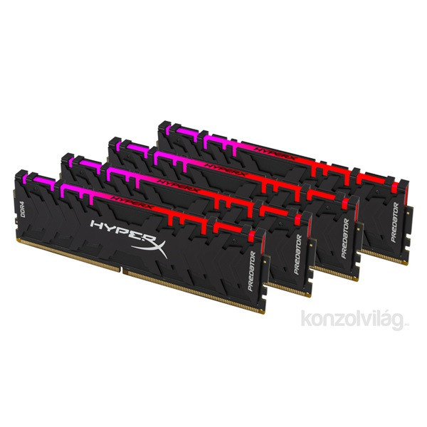 Kingston 32GB/3600MHz DDR-4 HyperX Predator RGB XMP (Kit! 4db 8GB) (HX436C17PB3AK4/32) memória PC