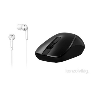 Genius MH-7018 wless egér + in-ear headset fekete/fehér PC