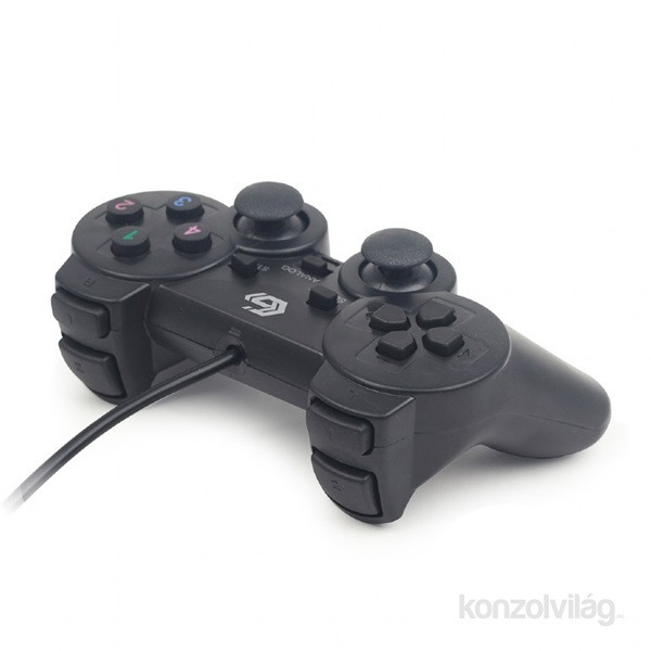 Gembird JPD-UDV-01 Dual Vibration fekete gamepad PC