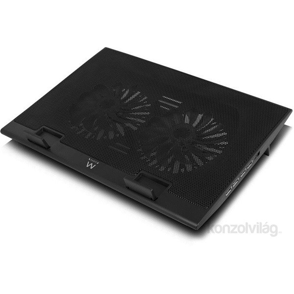 Ewent EW1253 notebook hűtőpad 2 ventillátorral + 4xUSB port PC