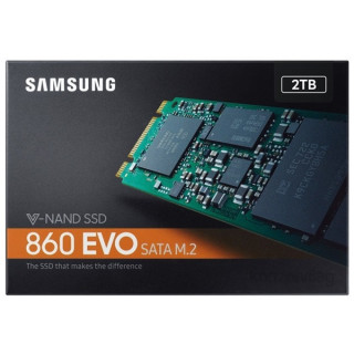 Samsung 2000GB SATA3 860 EVO M.2 SATA (MZ-N6E2T0BW) SSD PC