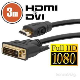 Delight 3m 4K HDMI - DVI-D kábel PC