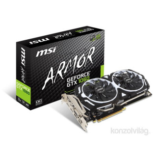 MSI GTX 1060 Armor 3G OCV1 nVidia 3GB GDDR5 192bit PCIe videokártya PC