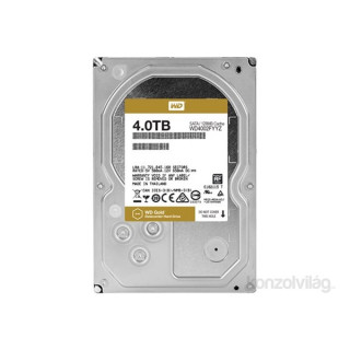 Western Digital 3,5" 4000GB belső SATAIII 7200RPM 128MB Gold WD4002FYYZ winchester PC