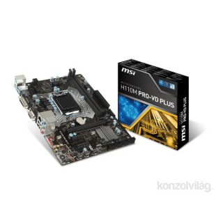 MSI H110M PRO-VD PLUS Intel H110 LGA1151 mATX alaplap PC