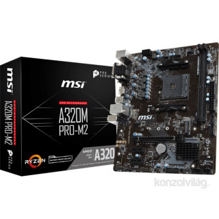 MSI A320M PRO-M2 AMD A320 SocketAM4 mATX alaplap PC