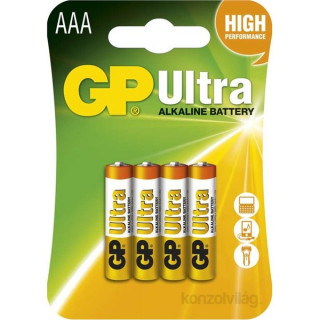 GP B1911 Ultra alkáli  AAA (LR03) mikro ceruza elem 4db/bliszter PC