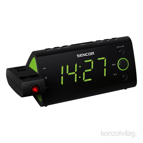 Sencor SRC 330 GN zöld rádiós ébresztőóra Audio