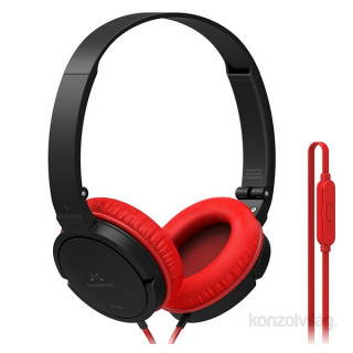 SoundMAGIC P11S On-Ear fekete-piros fejhallgató headset (SM-P11S-03) PC