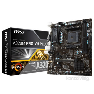 MSI A320M PRO-VH PLUS AMD A320 SocketAM4 mATX alaplap PC